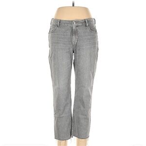 Old Navy Sky High unfinished hem grey jeans